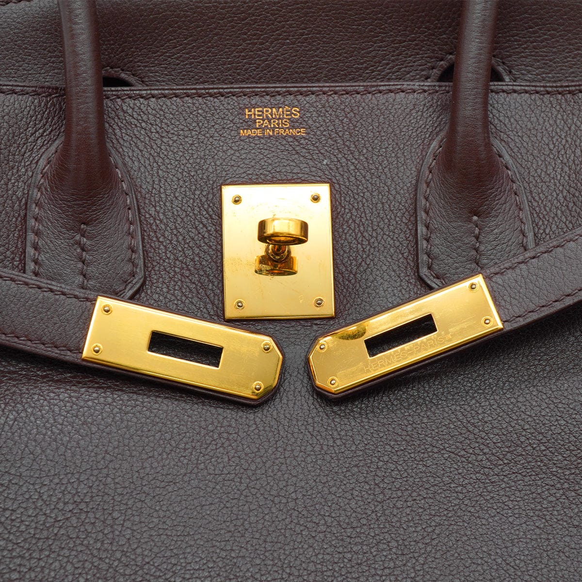 Luxury Promise Japan HERMES BIRKIN 30 MOKA EVER GRAIN HAND BAG 2006 SQUARE J GOLD HARDWARE 90328116