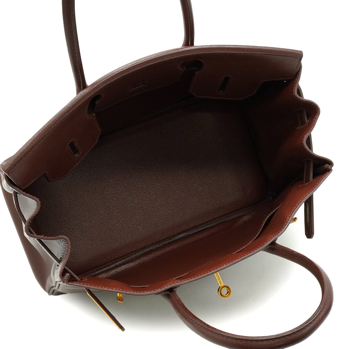 Luxury Promise Japan HERMES BIRKIN 30 MOKA EVER GRAIN HAND BAG 2006 SQUARE J GOLD HARDWARE 90328116