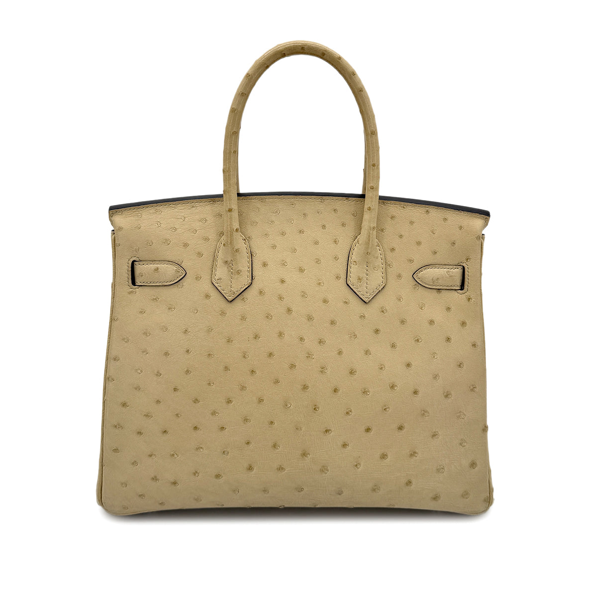 Luxury Promise Japan HERMES BIRKIN 30 PARCHEMIN OSTRICH HAND BAG X PALLADIUM HARDWARE 90283596