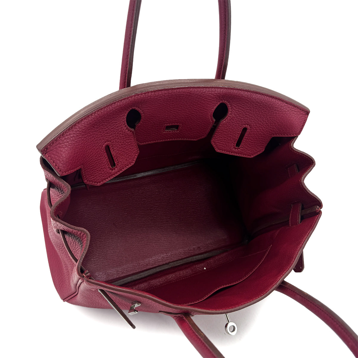 Luxury Promise Japan HERMES BIRKIN 30 RUBIS TAURILLON CLEMENCE HAND BAG □N PALLADIUM HARDWARE 90294975