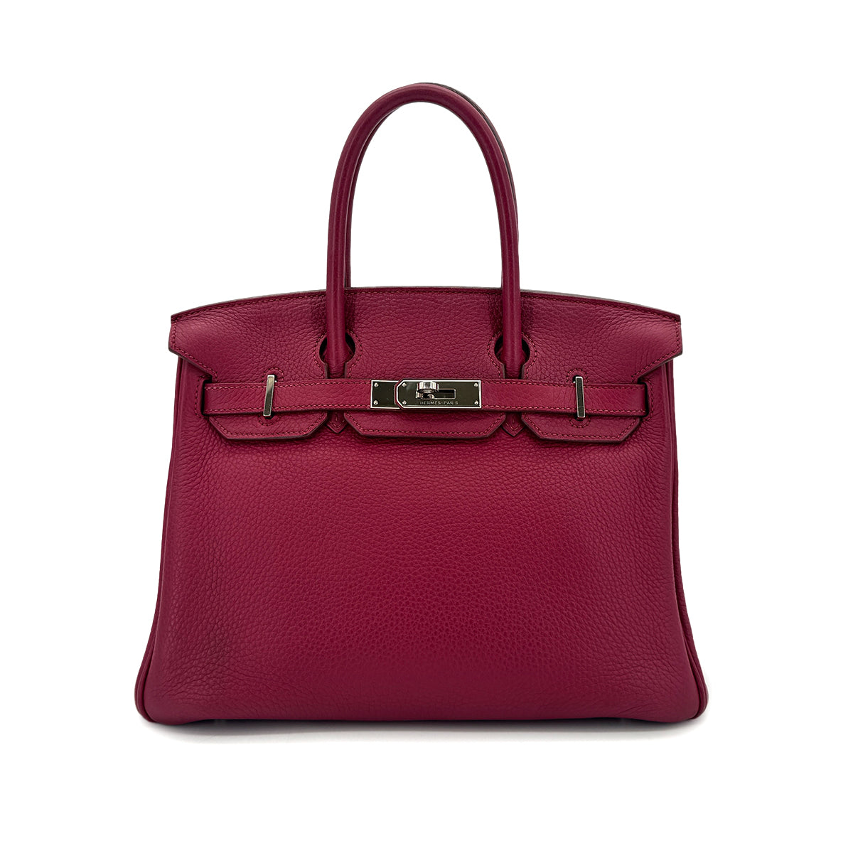 Luxury Promise Japan HERMES BIRKIN 30 RUBIS TAURILLON CLEMENCE HAND BAG □N PALLADIUM HARDWARE 90294975