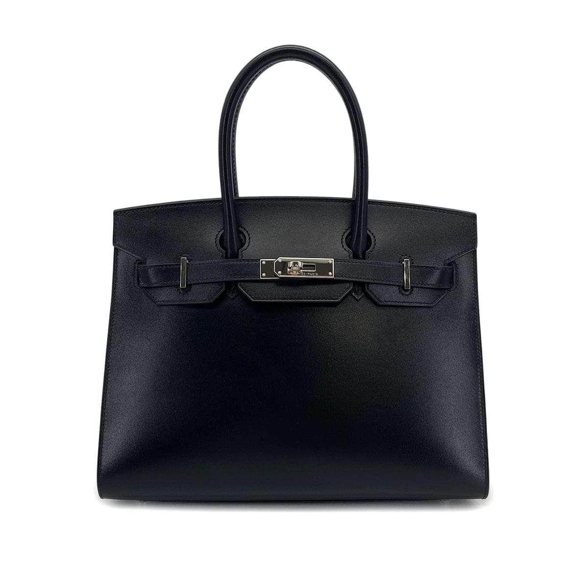 Luxury Promise Japan HERMES BIRKIN 30 SELLIER BLACK BOXCALF HAND BAG 2024 W STAMP PALLADIUM HARDWARE 90324129