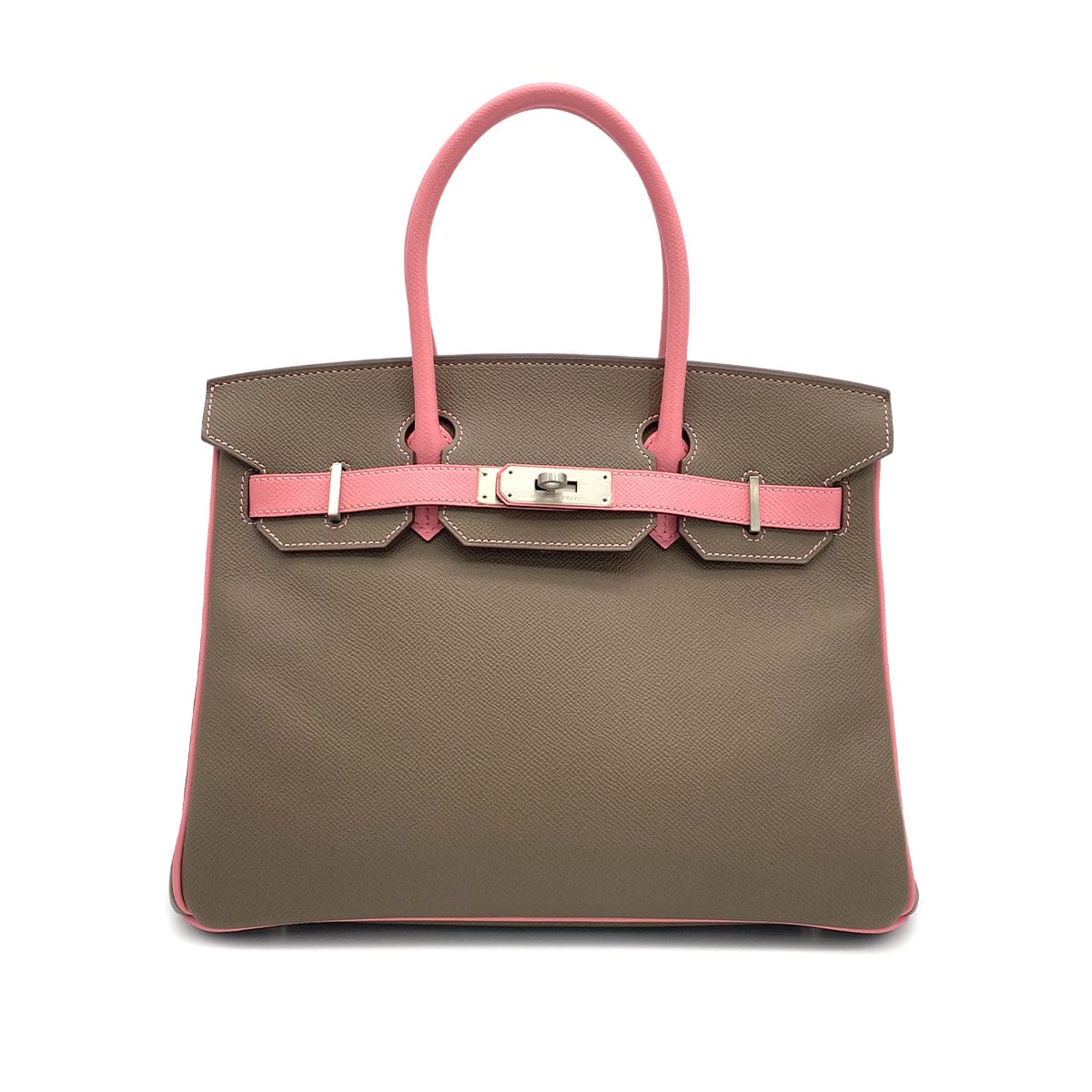 luxury promise japan HERMES BIRKIN 30 TAUPE ROSE CONFETTI VEAU EPSOM HAND BAG 2014 SQUARE R MATT HARDWARE SPO 90317722