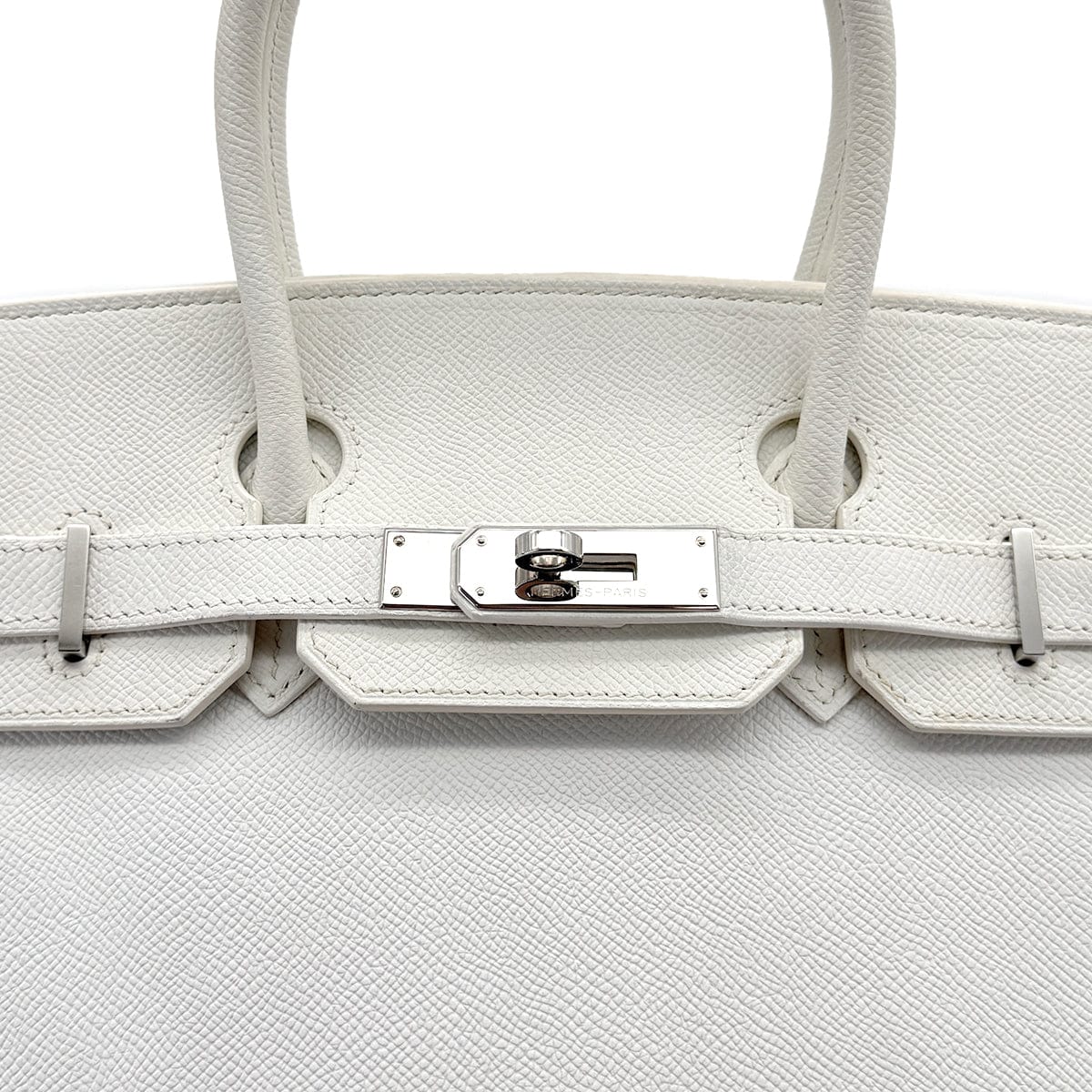 Luxury Promise Japan HERMES BIRKIN 30 WHITE EPSOM HAND BAG 2009 SQUARE M PALLADIUM HARDWARE 90312934