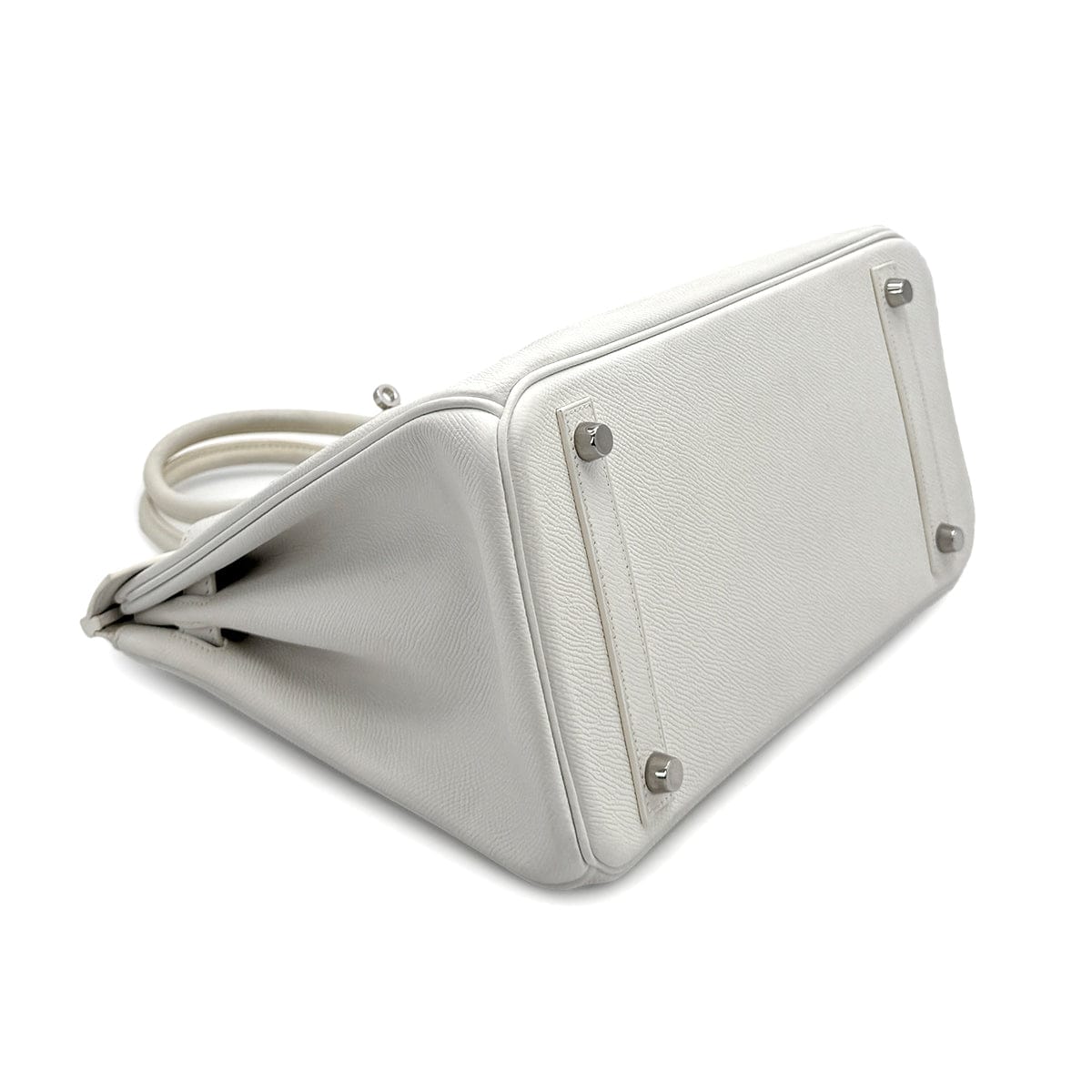 Luxury Promise Japan HERMES BIRKIN 30 WHITE EPSOM HAND BAG 2009 SQUARE M PALLADIUM HARDWARE 90312934