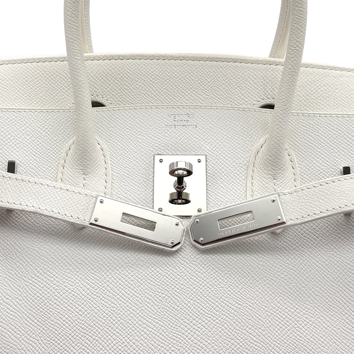Luxury Promise Japan HERMES BIRKIN 30 WHITE EPSOM HAND BAG 2009 SQUARE M PALLADIUM HARDWARE 90312934