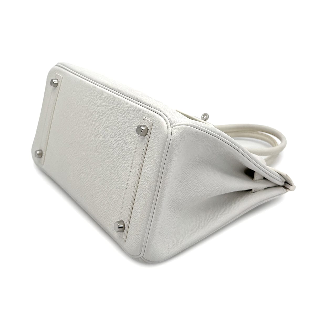 Luxury Promise Japan HERMES BIRKIN 30 WHITE EPSOM HAND BAG 2009 SQUARE M PALLADIUM HARDWARE 90312934