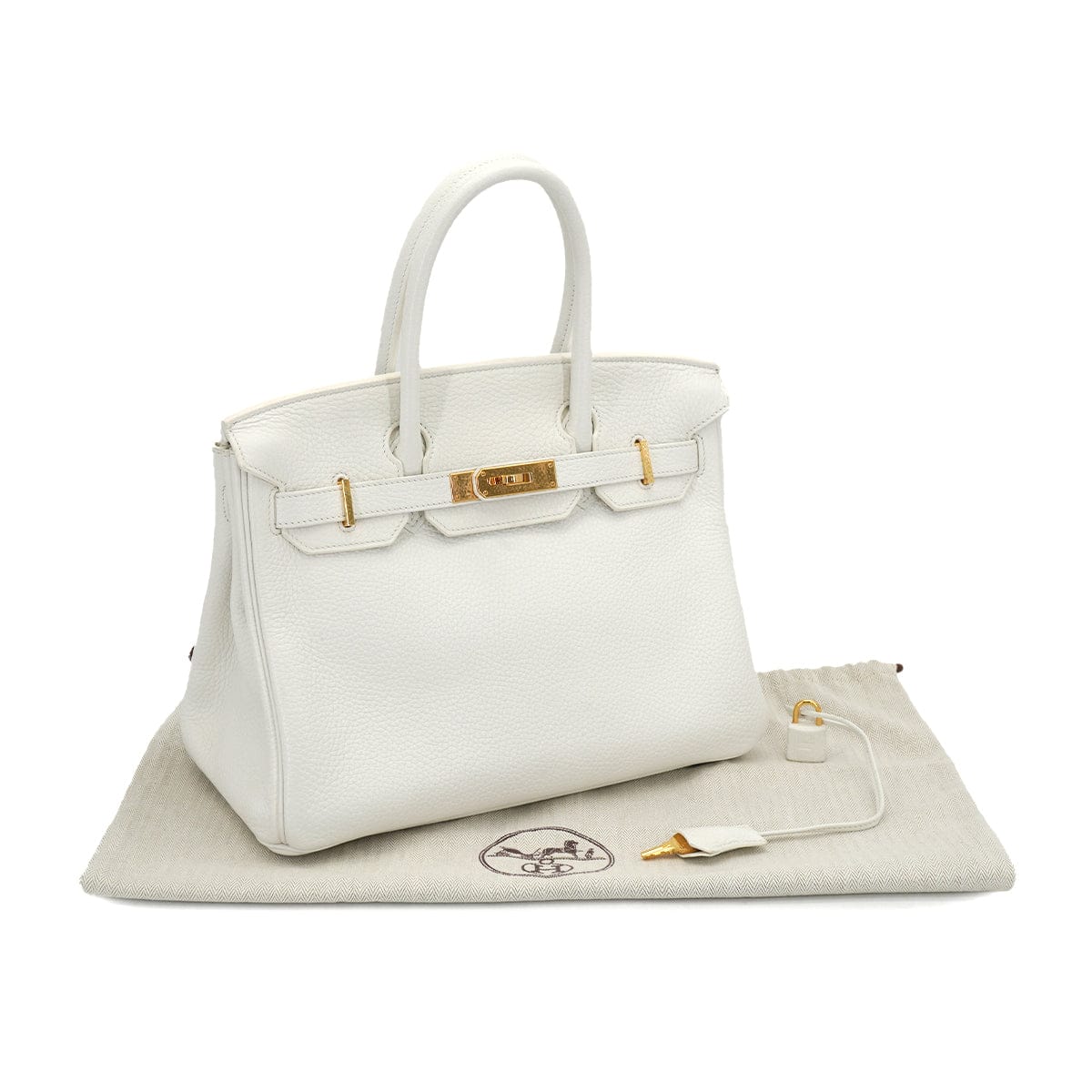 Luxury Promise Japan HERMES BIRKIN 30 WHITE TAURILLON CLEMENCE HAND BAG 2016 X STAMP PALLADIUM HARDWARE 90331407