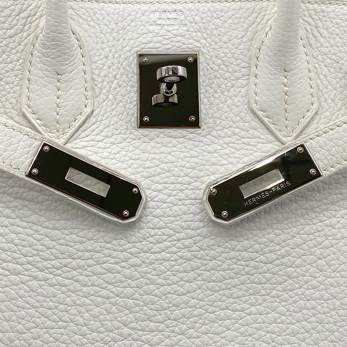 Luxury Promise Japan HERMES BIRKIN 30 WHITE TAURILLON CLEMENCE HAND BAG □N SHW 90301658