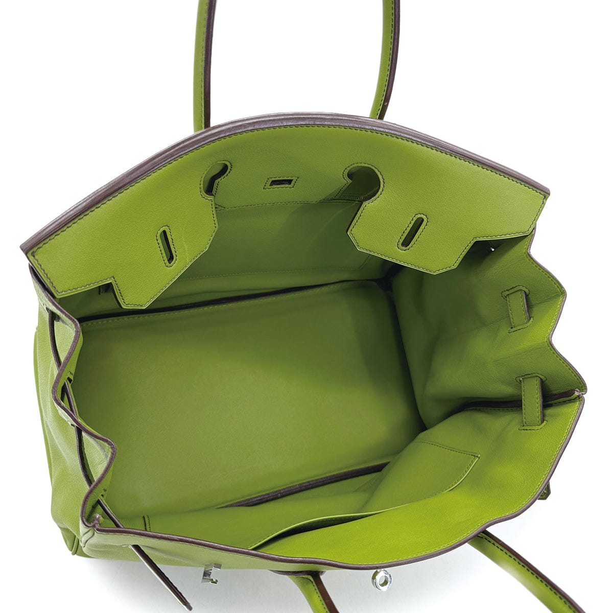 Luxury Promise Japan HERMES BIRKIN 35 ANIS GREEN SWIFT HAND BAG 2006 SQUARE J PALLADIUM HARDWARE 90312705