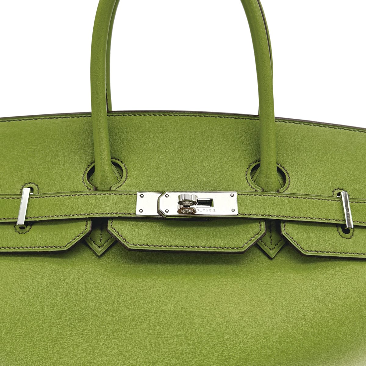 Luxury Promise Japan HERMES BIRKIN 35 ANIS GREEN SWIFT HAND BAG 2006 SQUARE J PALLADIUM HARDWARE 90312705