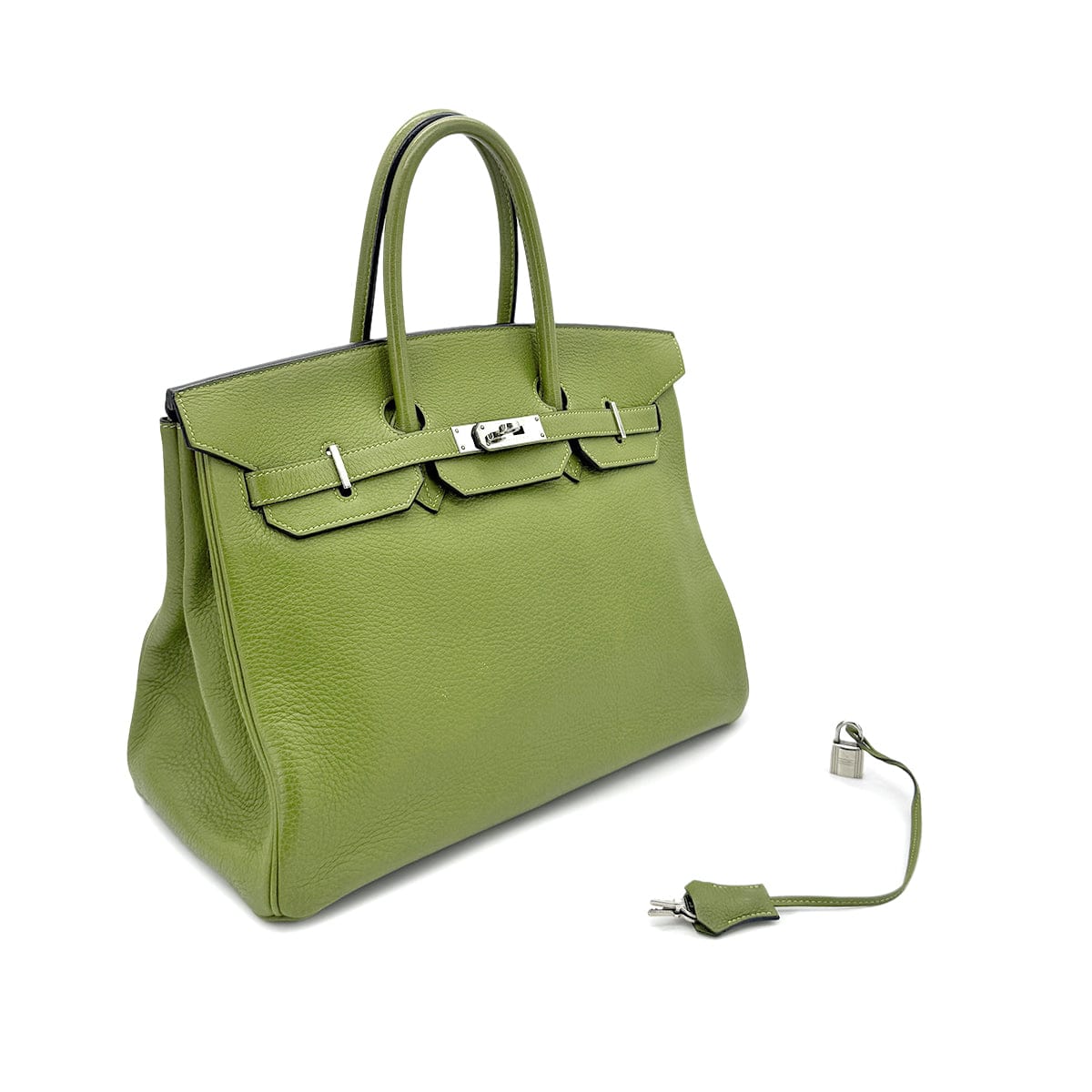 Luxury Promise Japan HERMES BIRKIN 35 ANIS GREEN TAURILLON CLEMENCE HAND BAG ▢H SHW 90285743
