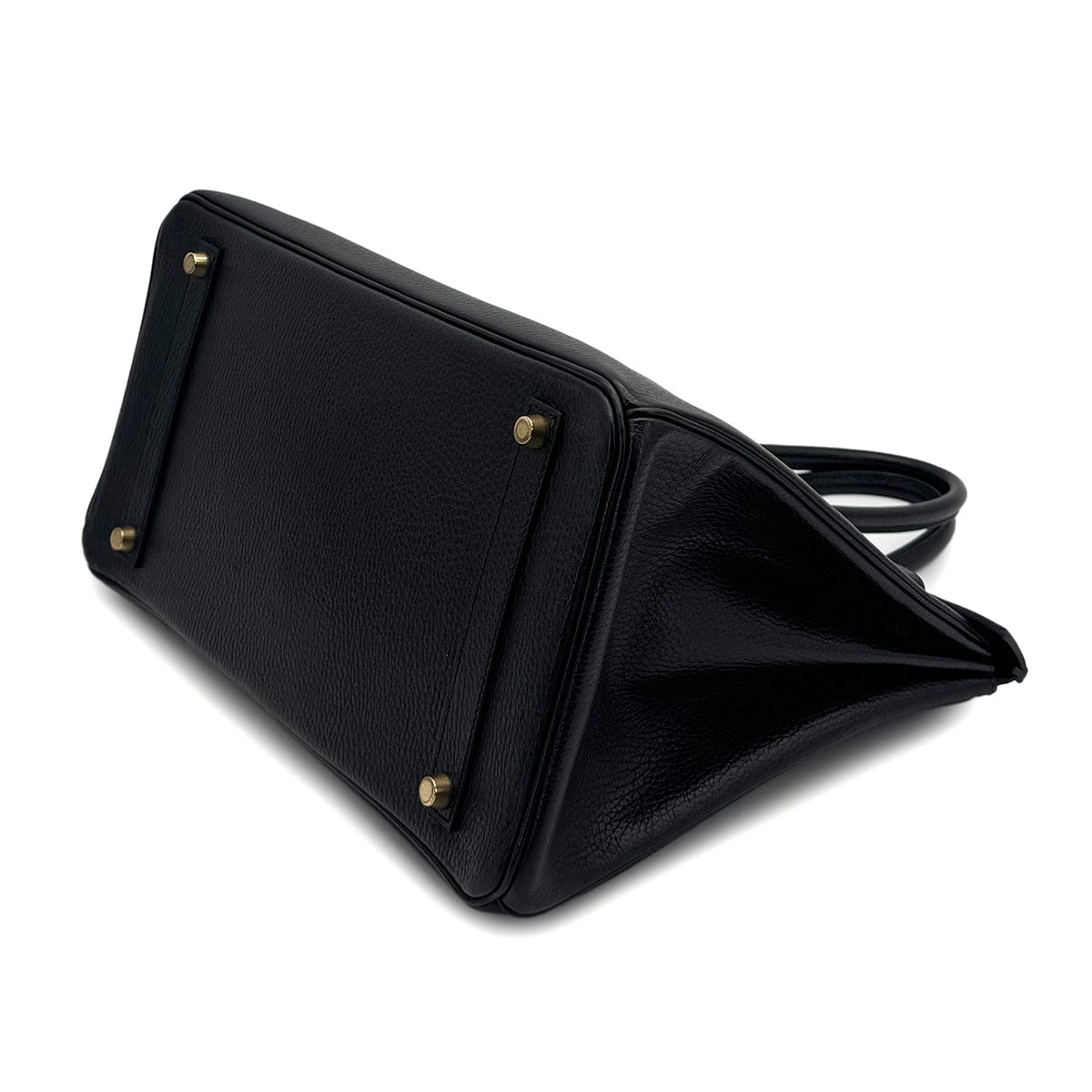 Luxury Promise Japan HERMES BIRKIN 35 BLACK ARDENNES HAND BAG 1997 SQUARE A GOLD HARDWARE 90315619