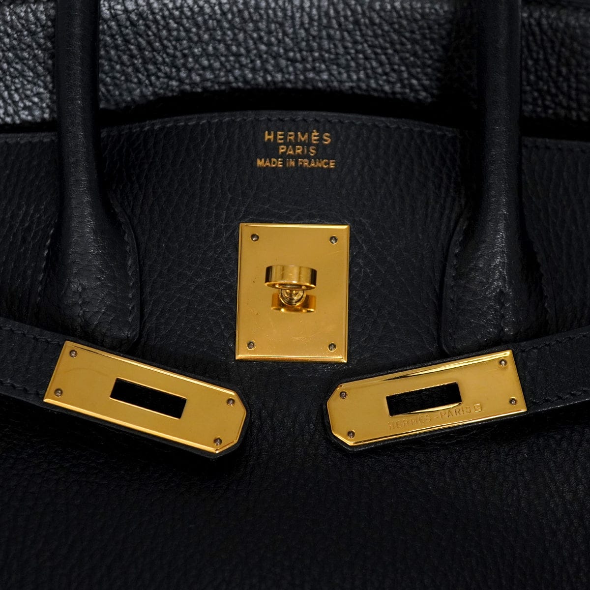 Luxury Promise Japan HERMES BIRKIN 35 BLACK ARDENNES HAND BAG 1997 SQUARE A GOLD HARDWARE 90345057