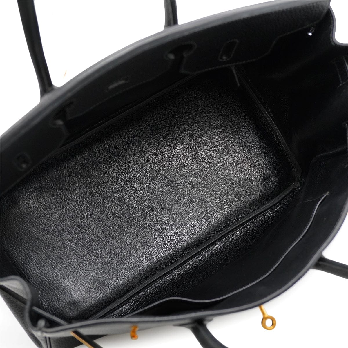 Luxury Promise Japan HERMES BIRKIN 35 BLACK ARDENNES HAND BAG 1997 SQUARE A GOLD HARDWARE 90345057