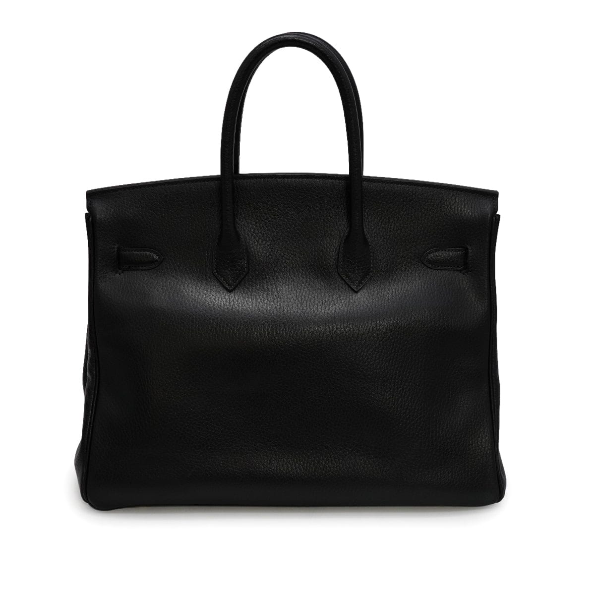 Luxury Promise Japan HERMES BIRKIN 35 BLACK ARDENNES HAND BAG 1997 SQUARE A GOLD HARDWARE 90345057