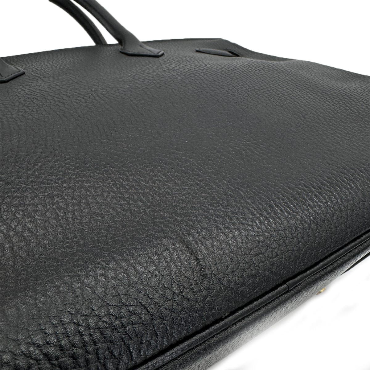 Luxury Promise Japan HERMES BIRKIN 35 BLACK ARDENNES HAND BAG 1998 SQUARE B GOLD HARDWARE 90318615