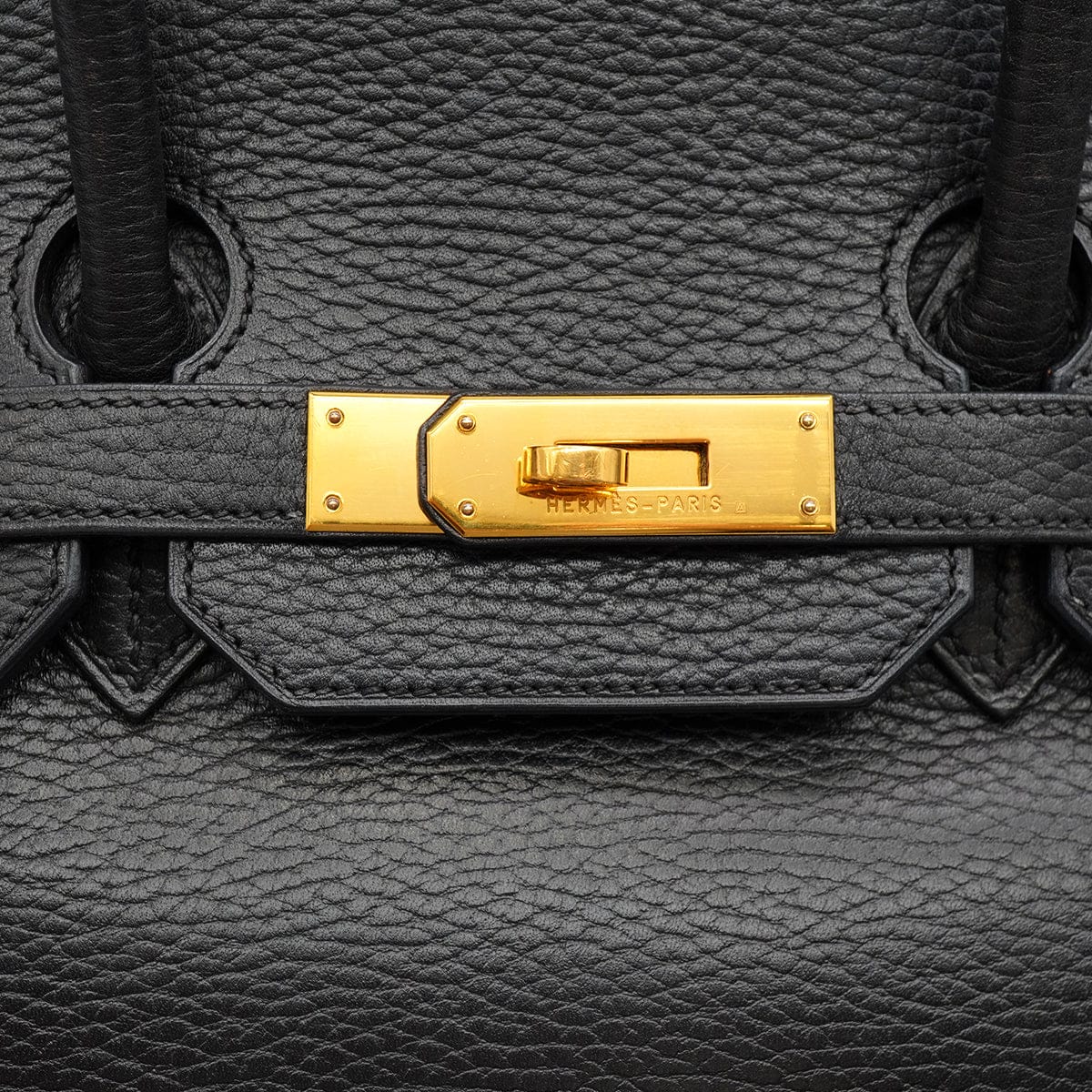 Luxury Promise Japan HERMES BIRKIN 35 BLACK ARDENNES HAND BAG 2002 SQUARE F GOLD HARDWARE 90328122