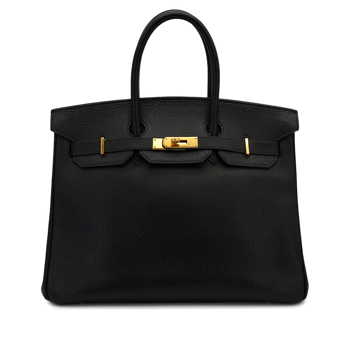 Luxury Promise Japan HERMES BIRKIN 35 BLACK ARDENNES HAND BAG GOLD HARDWARE 90327985