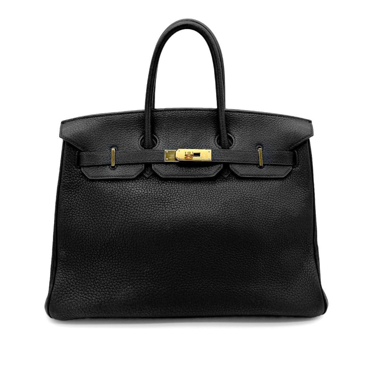 Luxury Promise Japan HERMES BIRKIN 35 BLACK FJORD HAND BAG □H GHW 90276384