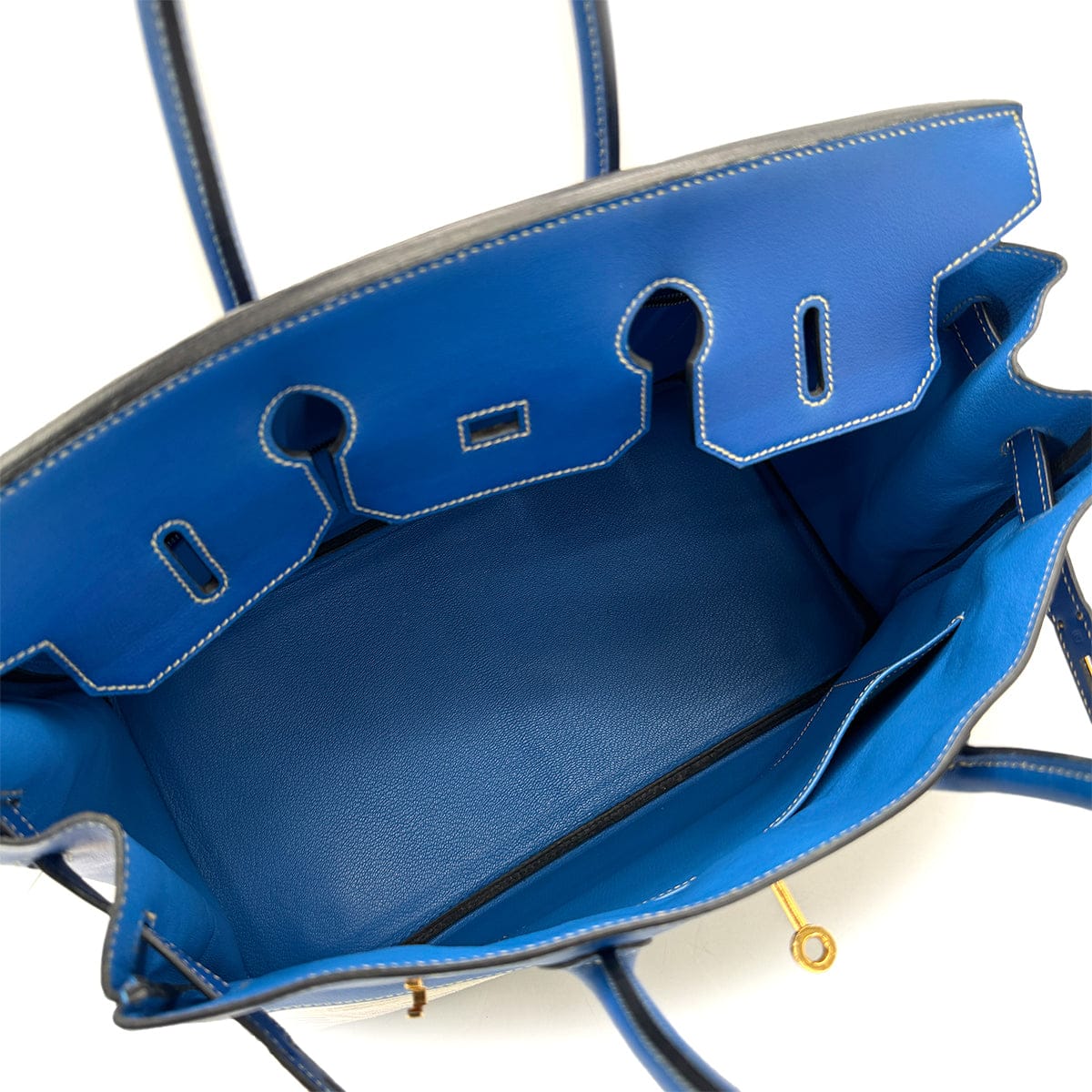 Luxury Promise Japan HERMES BIRKIN 35 BLUE FRANCE VEAU GULLIVER VIBRATO HAND BAG 2002 SQUARE F GOLD HARDWARE 90319534