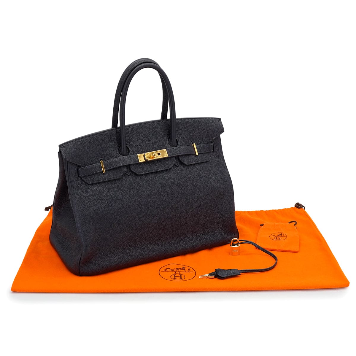 Luxury Promise Japan HERMES BIRKIN 35 BLUE INDIGO TOGO HAND BAG 2005 SQUARE I GOLD HARDWARE 90326674