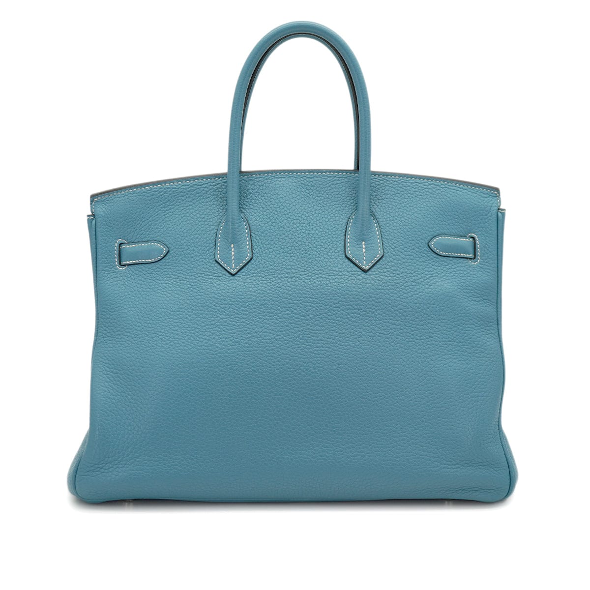 Luxury Promise Japan HERMES BIRKIN 35 BLUE JEAN TAURILLON CLEMENCE HAND BAG 2010 SQUARE N PALLADIUM HARDWARE 90331806