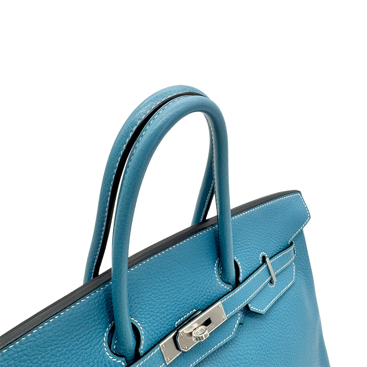 Luxury Promise Japan HERMES BIRKIN 35 BLUE JEAN TAURILLON CLEMENCE HAND BAG □J SHW 90276762