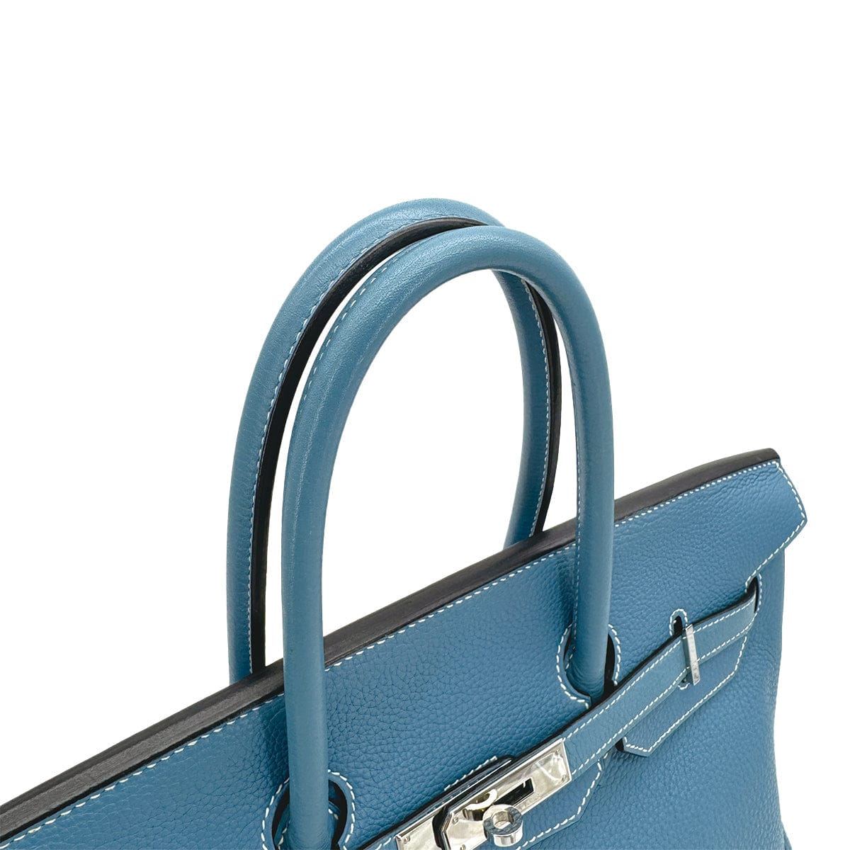 Luxury Promise Japan HERMES BIRKIN 35 BLUE JEAN TAURILLON CLEMENCE HAND BAG ▢L PALLADIUM HARDWARE 90309808