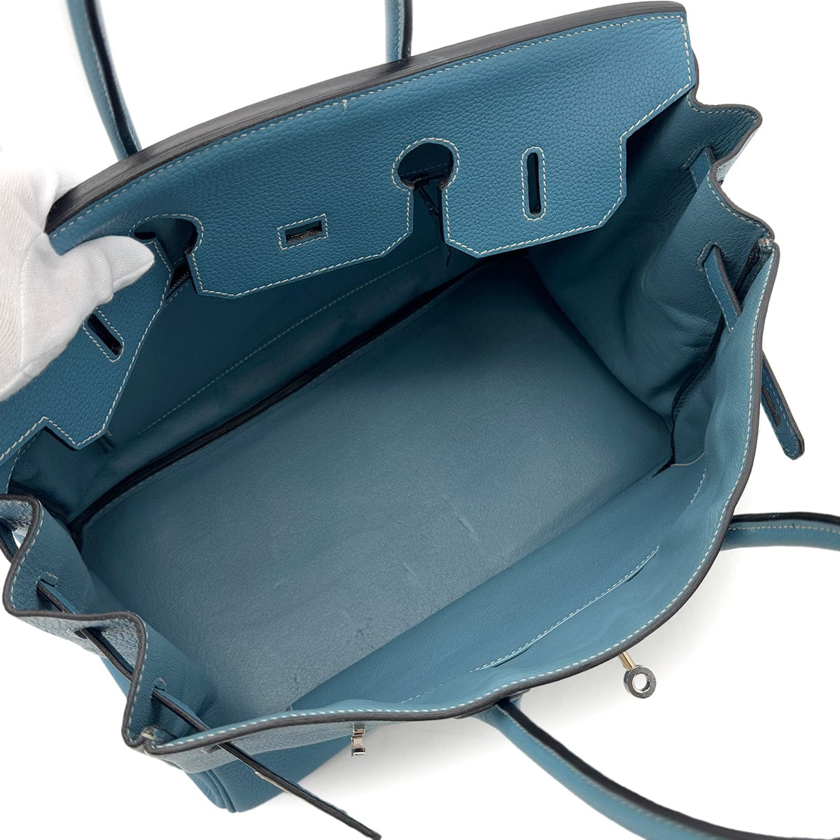 Luxury Promise Japan HERMES BIRKIN 35 BLUE JEAN TAURILLON CLEMENCE HAND BAG ▢L SHW 90286585