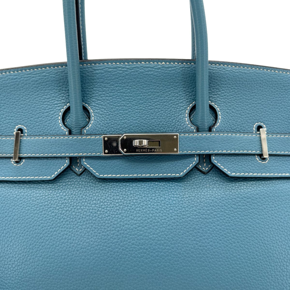 Luxury Promise Japan HERMES BIRKIN 35 BLUE JEAN TAURILLON CLEMENCE HAND BAG ▢L SHW 90286585
