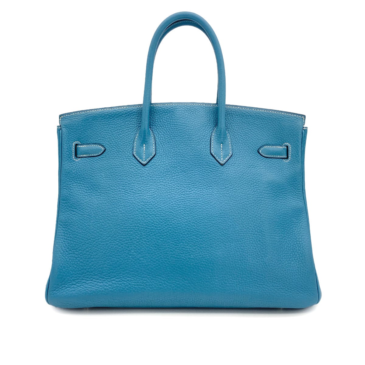 Luxury Promise Japan HERMES BIRKIN 35 BLUE JEAN TOGO HAND BAG 2004 SQUARE H PALLADIUM HARDWARE 90317897
