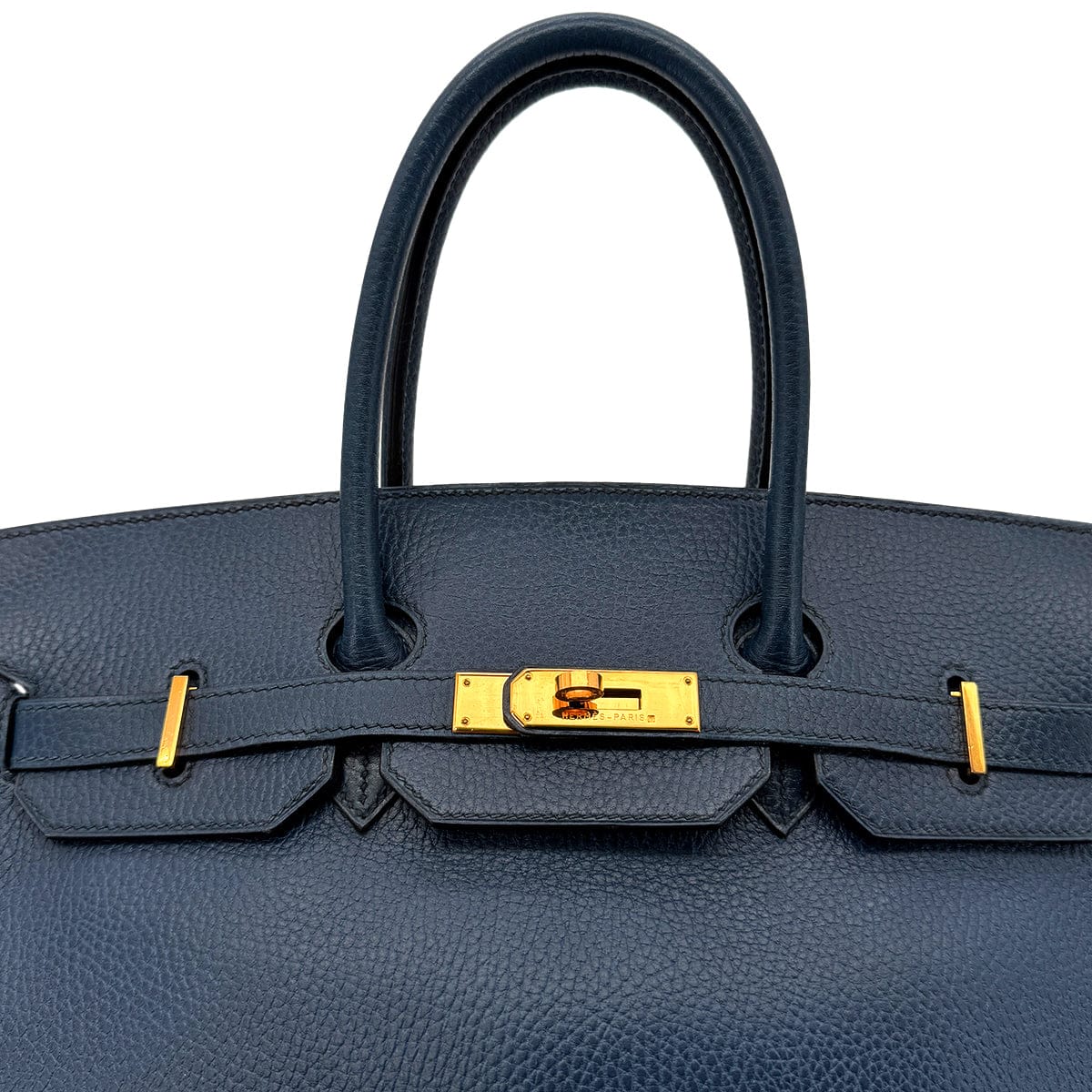 Luxury Promise Japan HERMES BIRKIN 35 BLUE MARINE ARDENNES HAND BAG 1996 CIRCLE Z GOLD HARDWARE 90296565