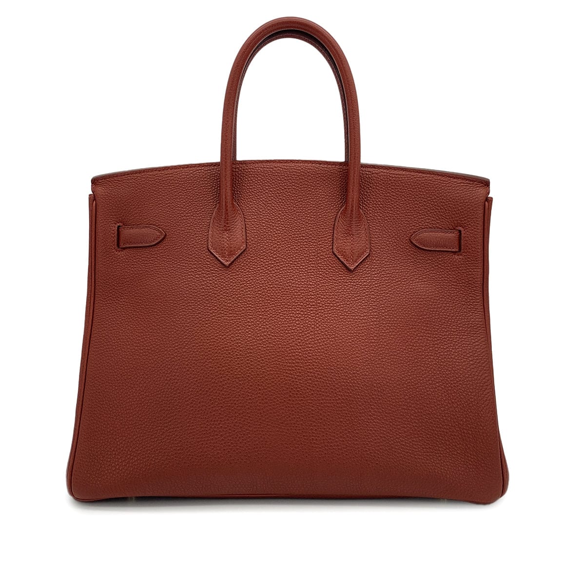 Luxury Promise Japan HERMES BIRKIN 35 BRICK TOGO HAND BAG 2004 SQUARE H GOLD HARDWARE 90311047
