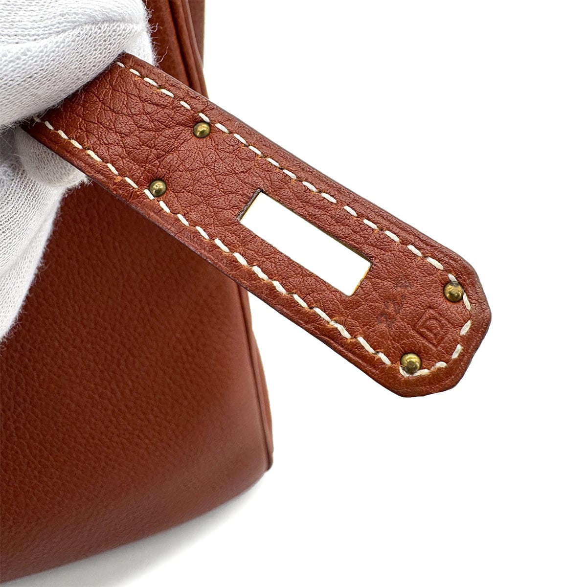 Luxury Promise Japan HERMES BIRKIN 35 COGNAC FJORD HAND BAG 2000 SQUARE D GOLD HARDWARE 90314442
