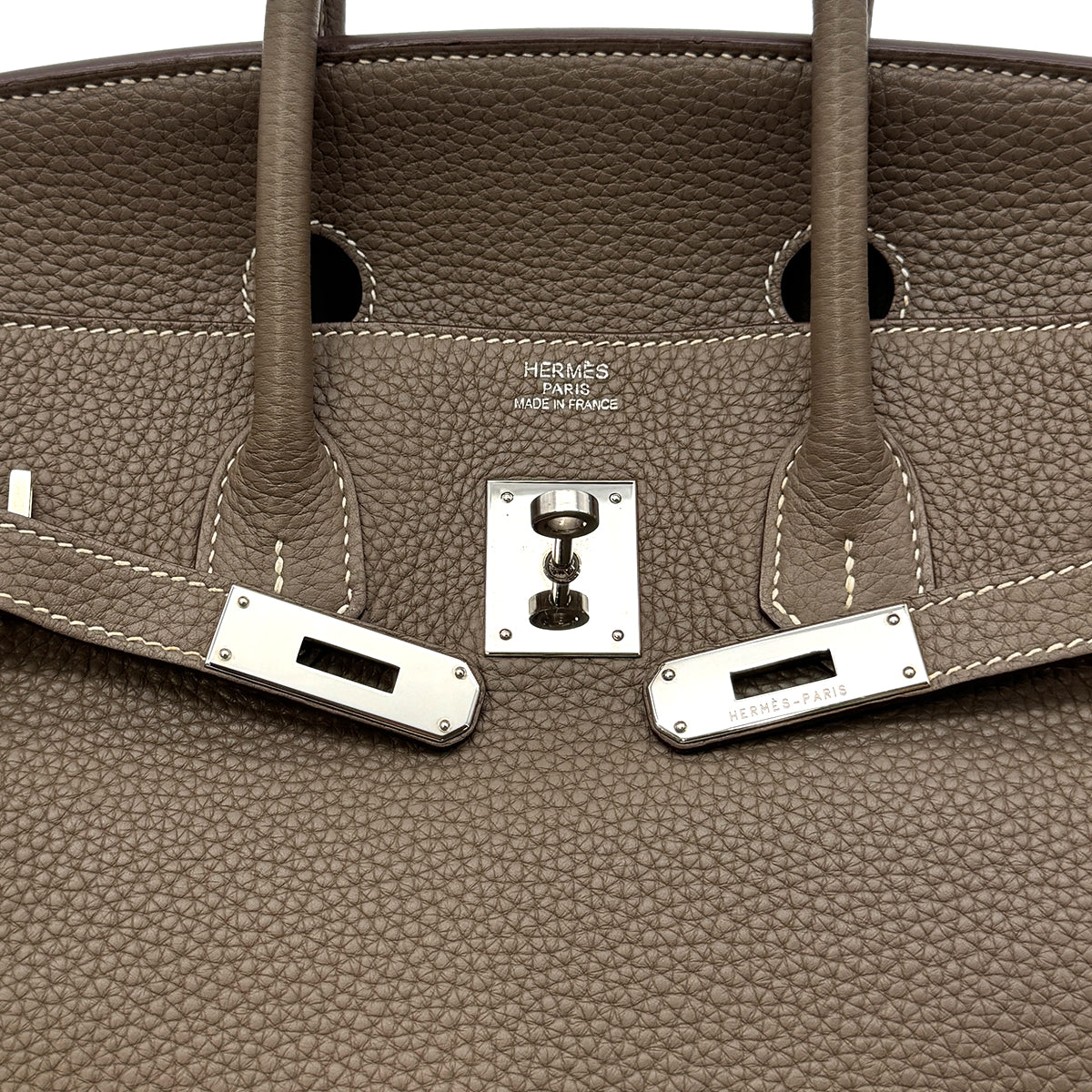 Luxury Promise Japan HERMES BIRKIN 35 ETOUPE TAURILLON CLEMENCE HAND BAG ▢O SHW 90264537