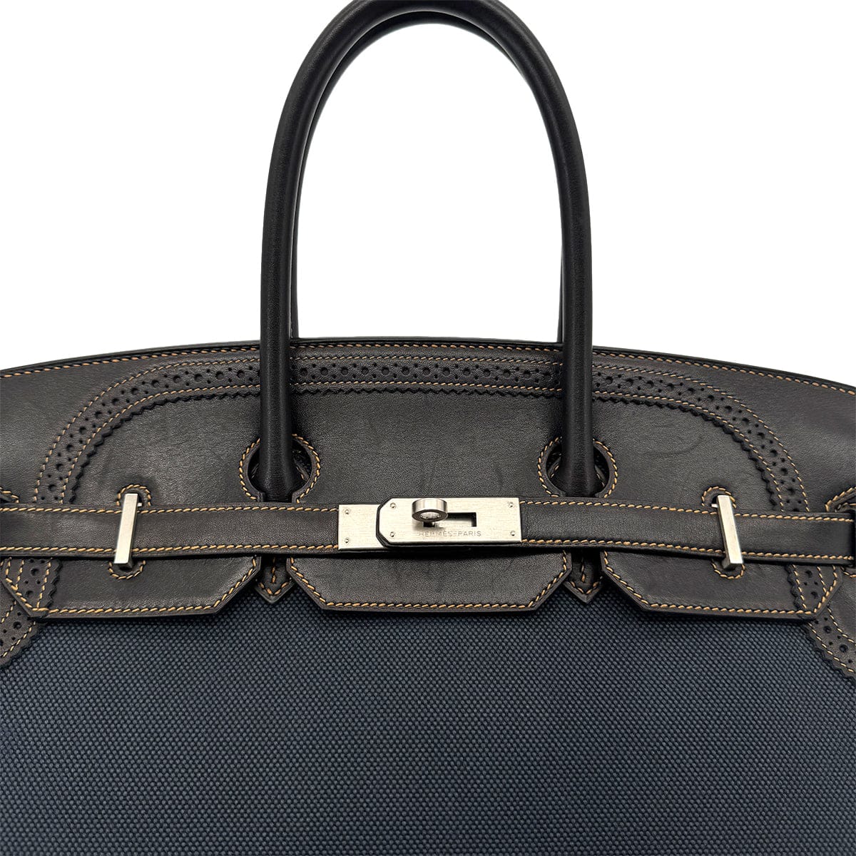 Luxury Promise Japan HERMES BIRKIN 35 GHILLIES BLACK DENIM FONC EVERCALF TOILE H HAND BAG □P SHW 90288489