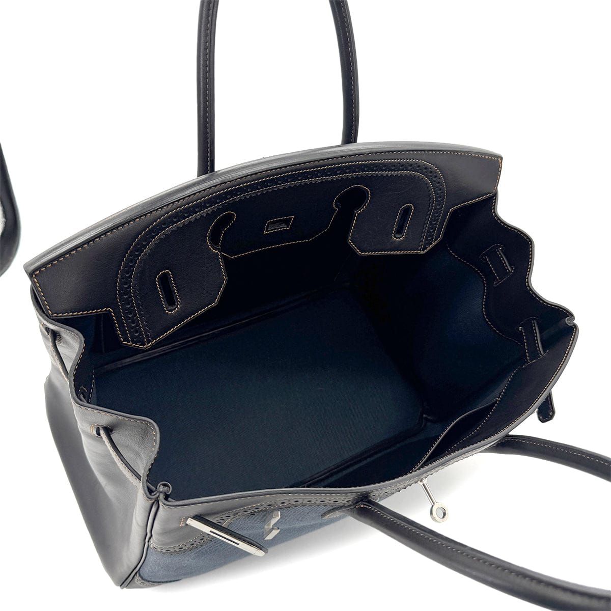 Luxury Promise Japan HERMES BIRKIN 35 GHILLIES BLACK DENIM FONC EVERCALF TOILE H HAND BAG □P SHW 90288489