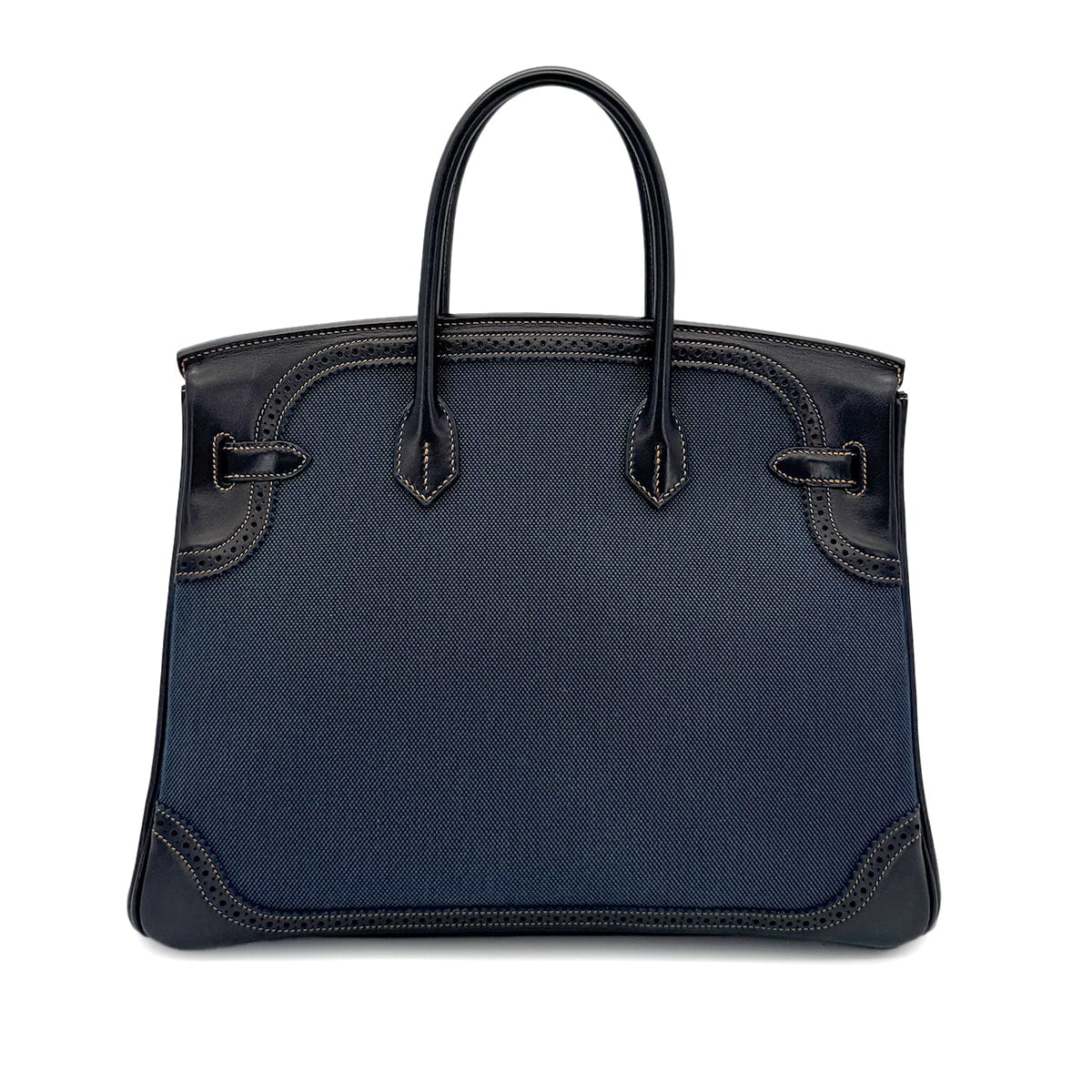 Luxury Promise Japan HERMES BIRKIN 35 GHILLIES BLACK DENIM FONC EVERCALF TOILE H HAND BAG □P SHW 90288489