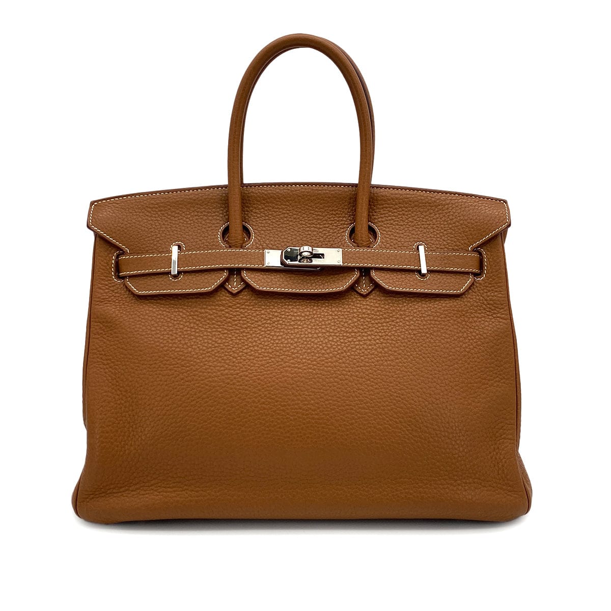 Luxury Promise Japan HERMES BIRKIN 35 GOLD TAURILLON CLEMENCE HAND BAG □L PALLADIUM HARDWARE 90310133