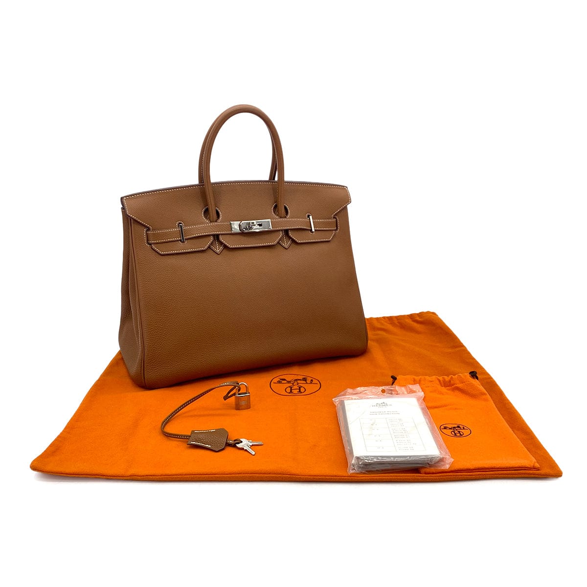 Luxury Promise Japan HERMES BIRKIN 35 GOLD TOGO HAND BAG □H SHW 90301709