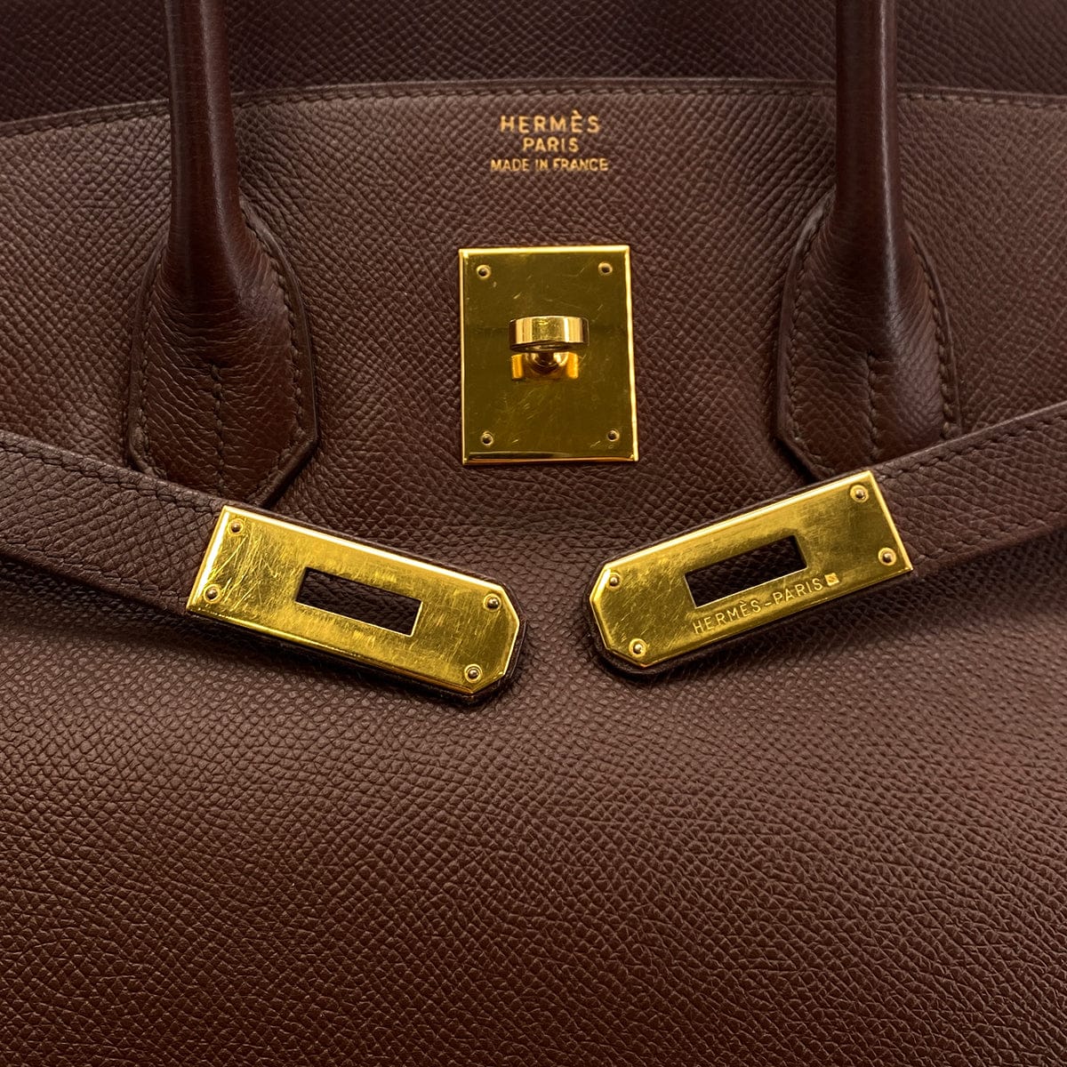 Luxury Promise Japan HERMES BIRKIN 35 HABANA COURCHEVEL HAND BAG □A GHW 90301723