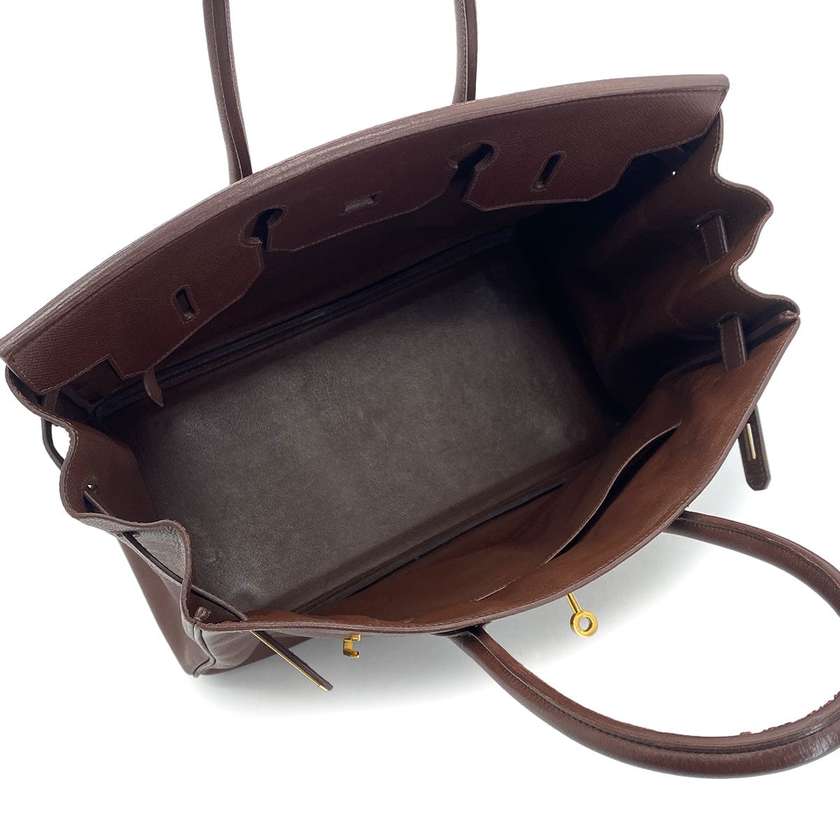 Luxury Promise Japan HERMES BIRKIN 35 HABANA COURCHEVEL HAND BAG □A GHW 90301723