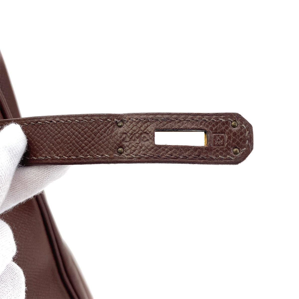 Luxury Promise Japan HERMES BIRKIN 35 HABANA COURCHEVEL HAND BAG □A GHW 90301723