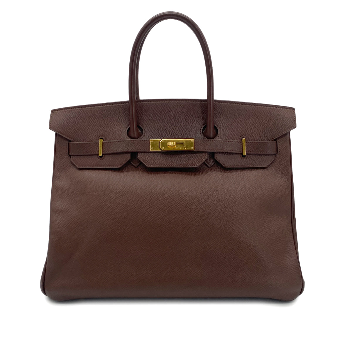 Luxury Promise Japan HERMES BIRKIN 35 HABANA COURCHEVEL HAND BAG □A GHW 90301723