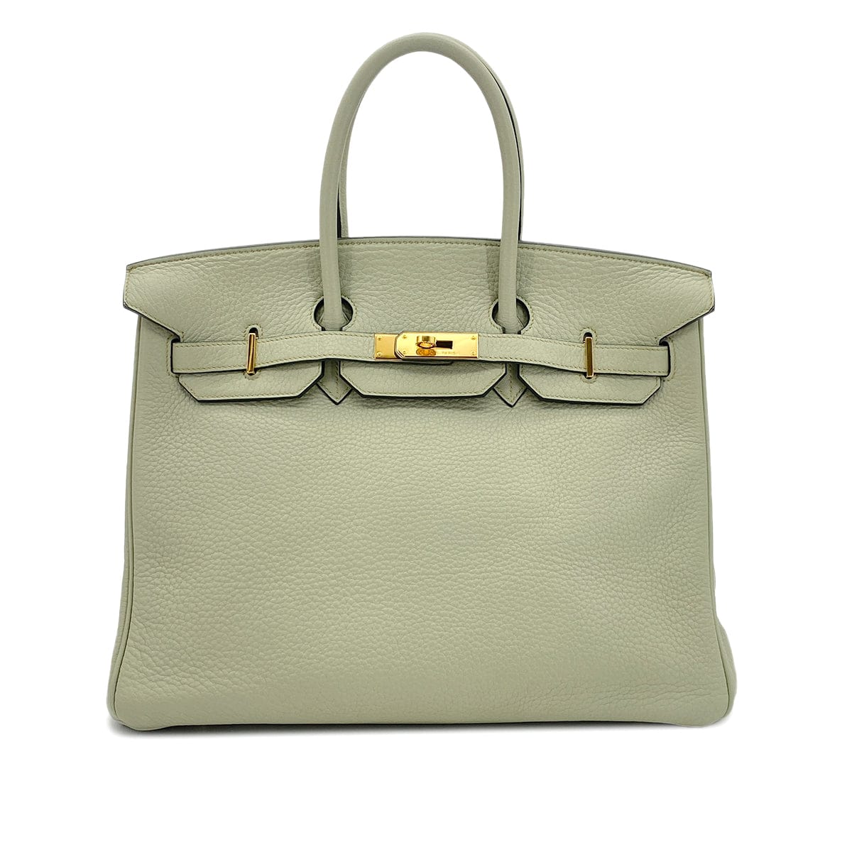 Luxury Promise Japan HERMES BIRKIN 35 LIGHT GREEN TAURILLON CLEMENCE HAND BAG ▢G GHW 90295401
