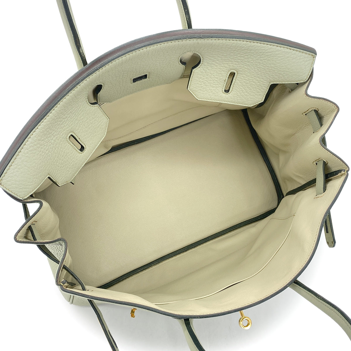 Luxury Promise Japan HERMES BIRKIN 35 LIGHT GREEN TAURILLON CLEMENCE HAND BAG ▢G GOLD HARDWARE 90295401