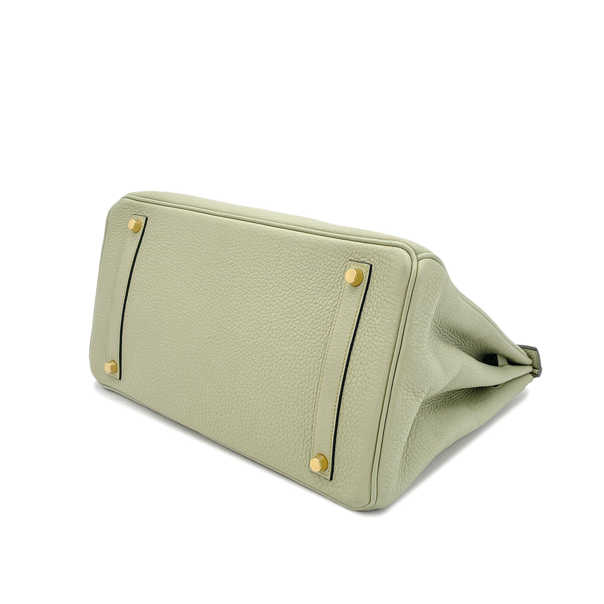 Luxury Promise Japan HERMES BIRKIN 35 LIGHT GREEN TAURILLON CLEMENCE HAND BAG ▢G GOLD HARDWARE 90295401