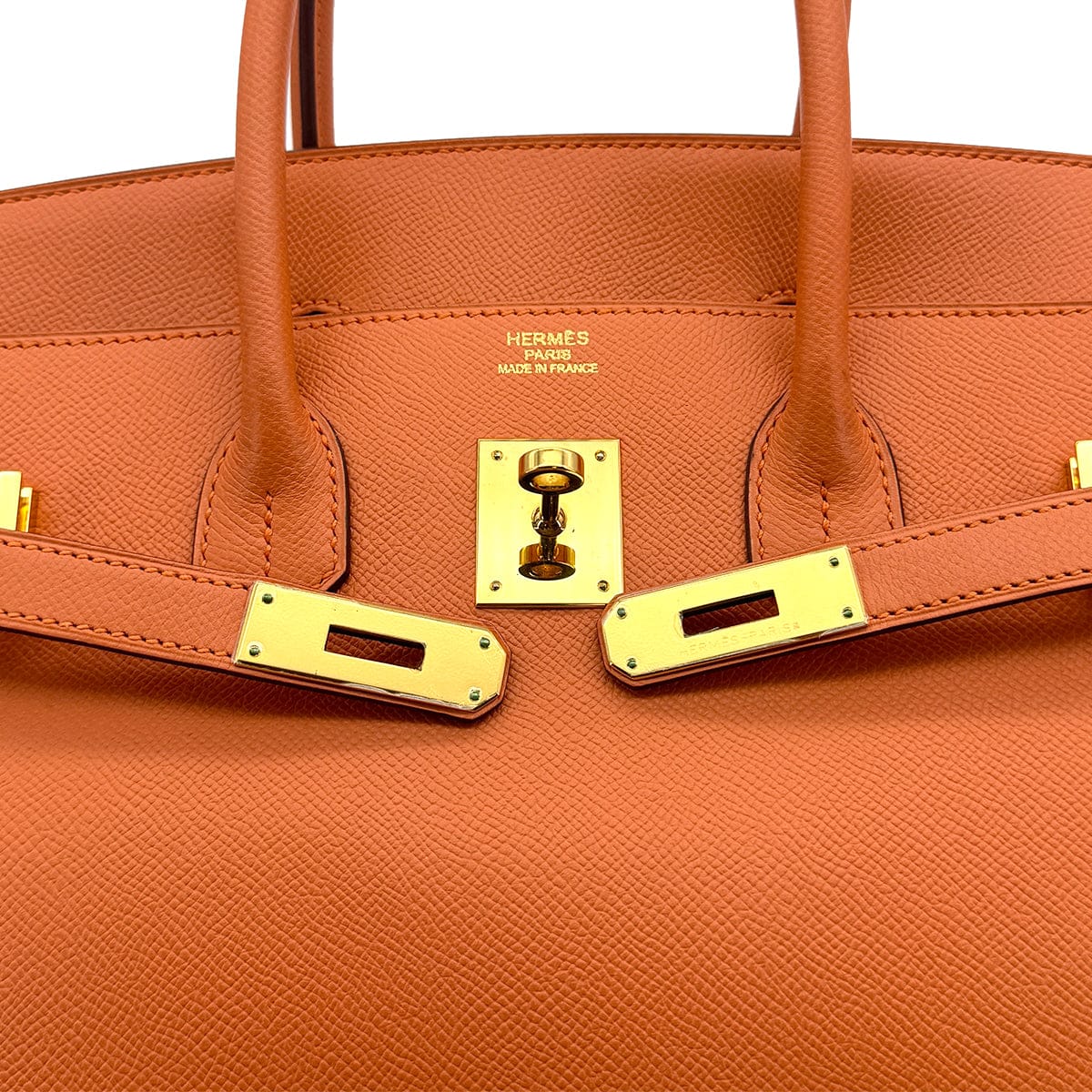 Luxury Promise Japan HERMES BIRKIN 35 MANGO EPSOM HAND BAG 2012 SQUARE P GOLD HARDWARE 90323087