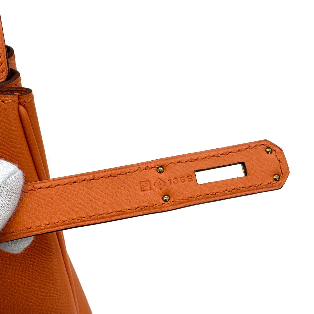Luxury Promise Japan HERMES BIRKIN 35 MANGO EPSOM HAND BAG 2012 SQUARE P GOLD HARDWARE 90323087